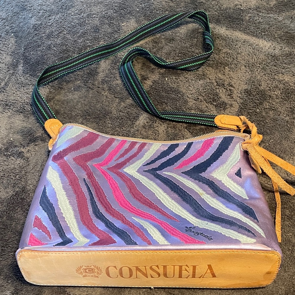 Consuela Vibrant Striped Crossbody Bag